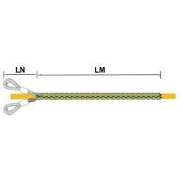 Calza tiracavi 2 anelli inox con morsetto in rame