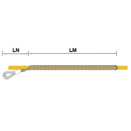 Kabelziehstrumpf 1 Schlaufe versetzt rostfrei