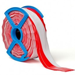 Bande de protection PE rouge/blanc 