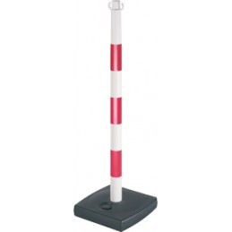 Palo di sbarramento PVC rosso/bianco 90 cm