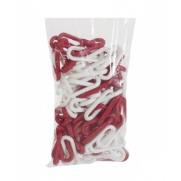 Chaîne plastique rouge/blanc