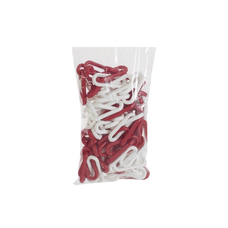 Catena in plastica rosso/bianco