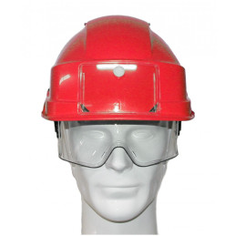 Casque IRIS 2 rouge avec PORTE-BADGE