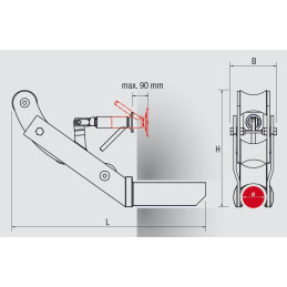 Rulliera guidacavo Ø 100 mm