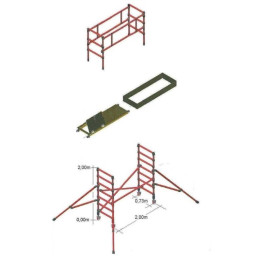 Rollgerüst isoliert Fiberglas