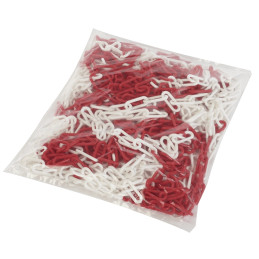 Catena in plastica rosso/bianco