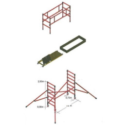 Rollgerüst isoliert Fiberglas