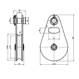 Umlenkrolle Ø 170 mm