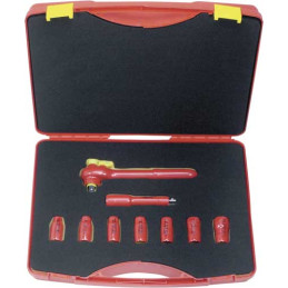 Kit d'outils de vissage 1/2" isolés 1000 V, 9 pièces