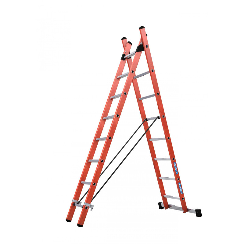 Scala a cavalletto in fibra di vetro/alluminio EN131