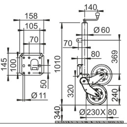 Roue Jockey JKS1000 - JKS2500