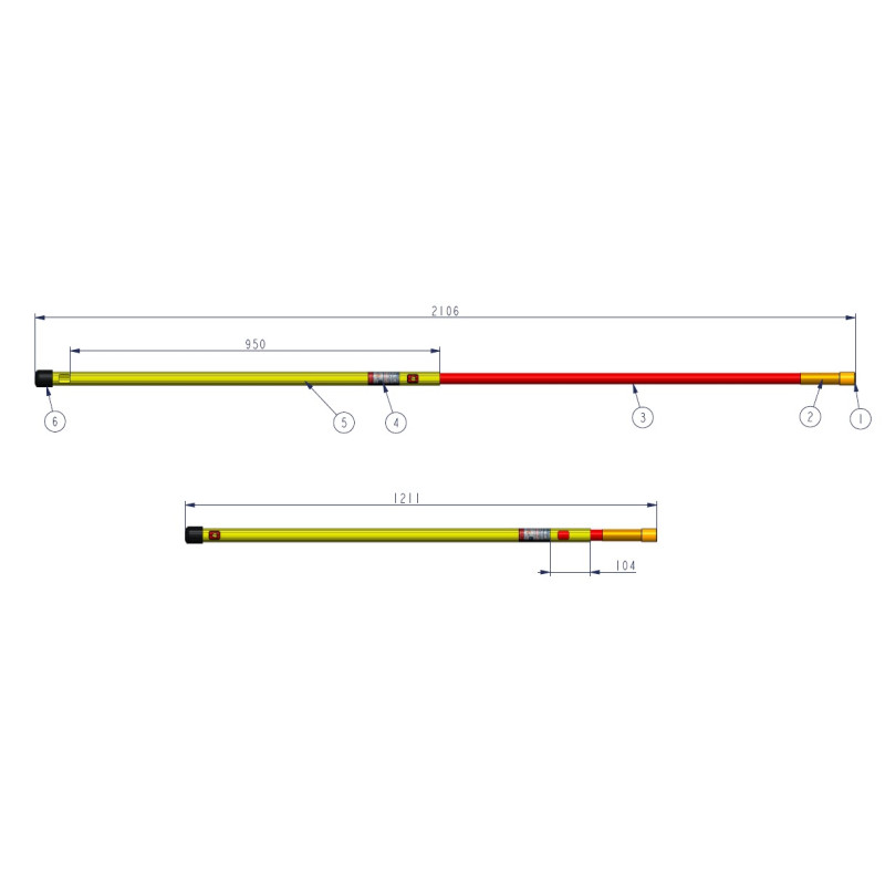 PPOL-COMPACTE Asta telescopica 2 m 72 kV