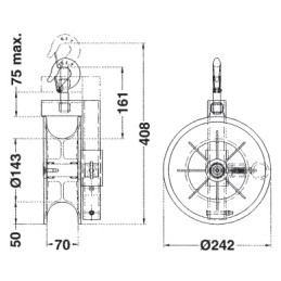 Poulie de déroulage ø 240 mm 
