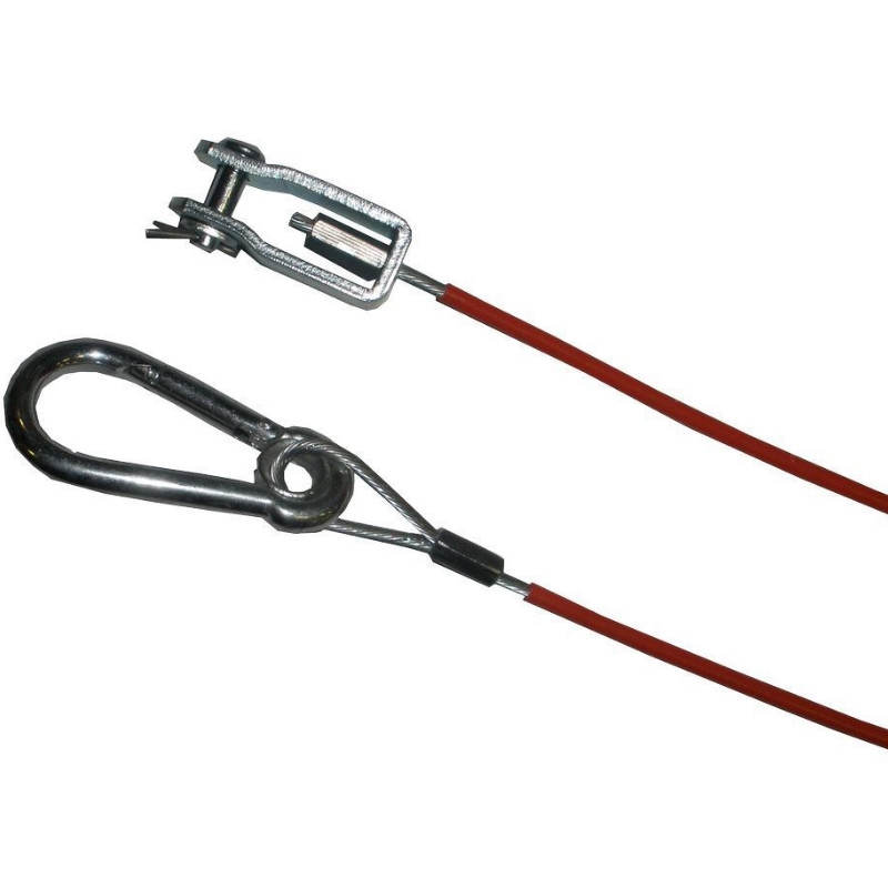 Abreissseil 1050mm Karabiner + Gabelkopf