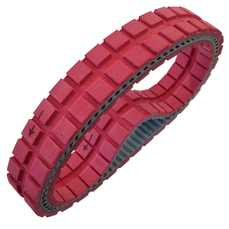 Antriebsseite mit Rillen