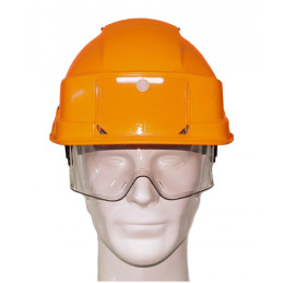 Casque IRIS 2 orange avec PORTE-BADGE