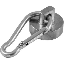 Aimant néodyme Ø 25 mm avec mousqueton (lot de 10)