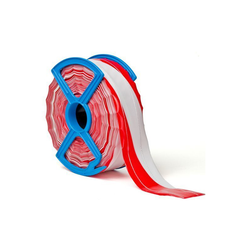 Bande de protection PE rouge/blanc 