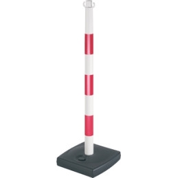 Poteau PVC rouge/blanc 90 cm 