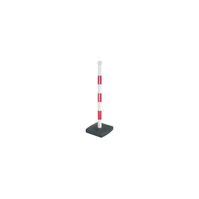 Poteau PVC rouge/blanc 90 cm 