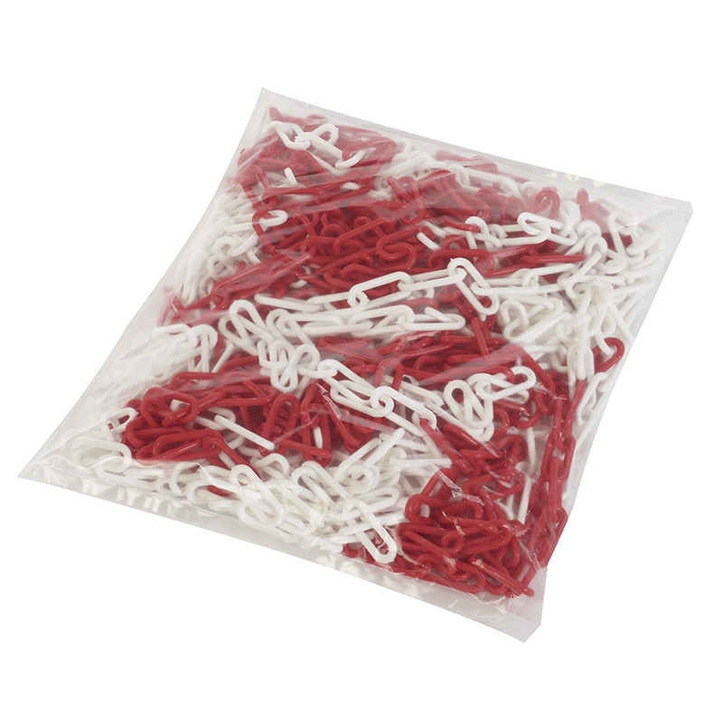 Chaîne plastique rouge/blanc