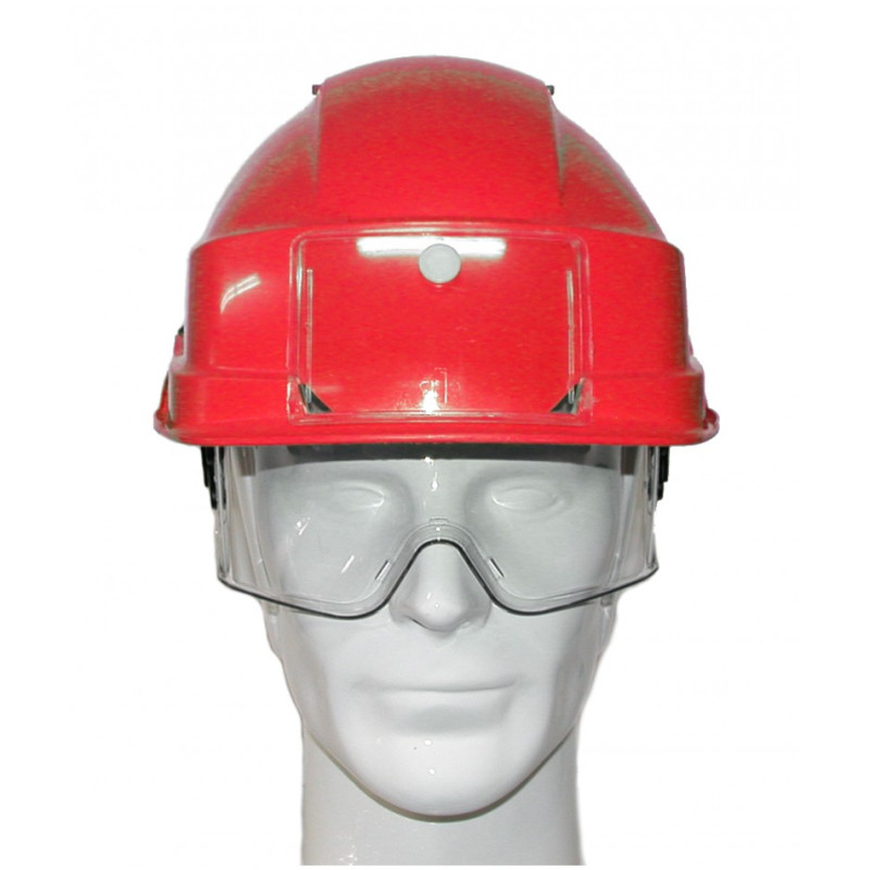 Casque IRIS 2 rouge avec PORTE-BADGE