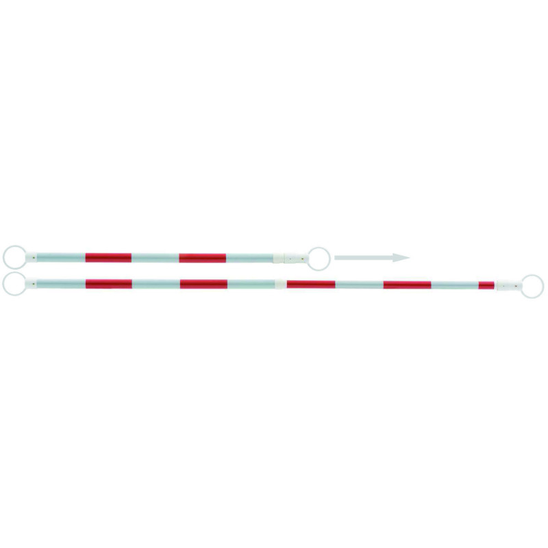 Bariera telescopica rosso/bianco